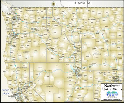 Maps Northwest States USA Region download